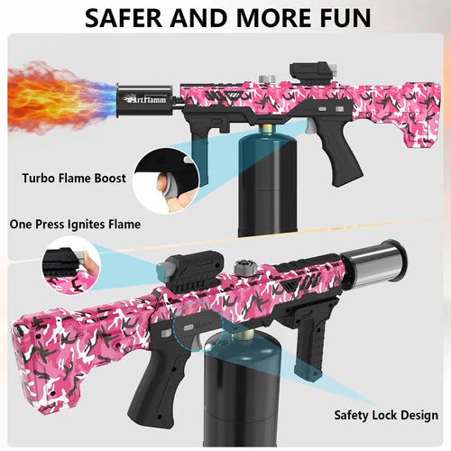 ARTFLAMM Propane Torch Gun with One-Touch Max Flame Boost, Adjustable Flame, Piezo Ignition, Safety Lock and Dual-Grip Handle for BBQ, Weed Burning, Snow Thawing, Propane & MAPP Gas, CSA Certified, Tank Not Included
